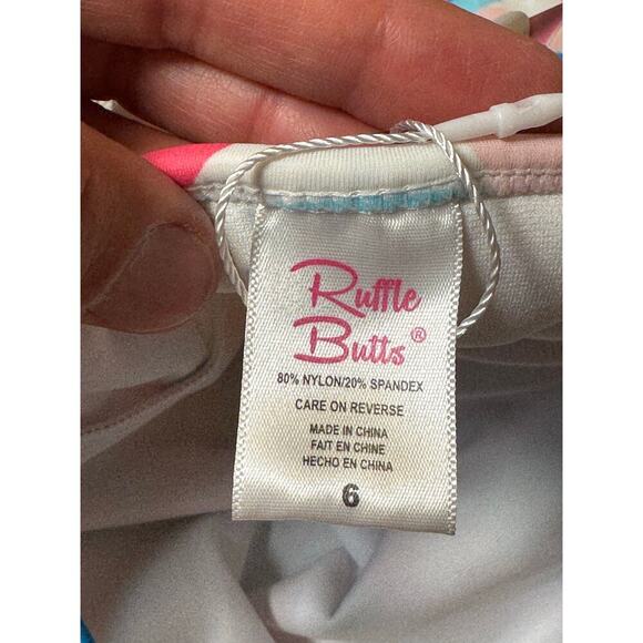 NEW Tropical Adventure Girls RuffleButts swimsuit size 6,  NWT, - Picture 4 of 9